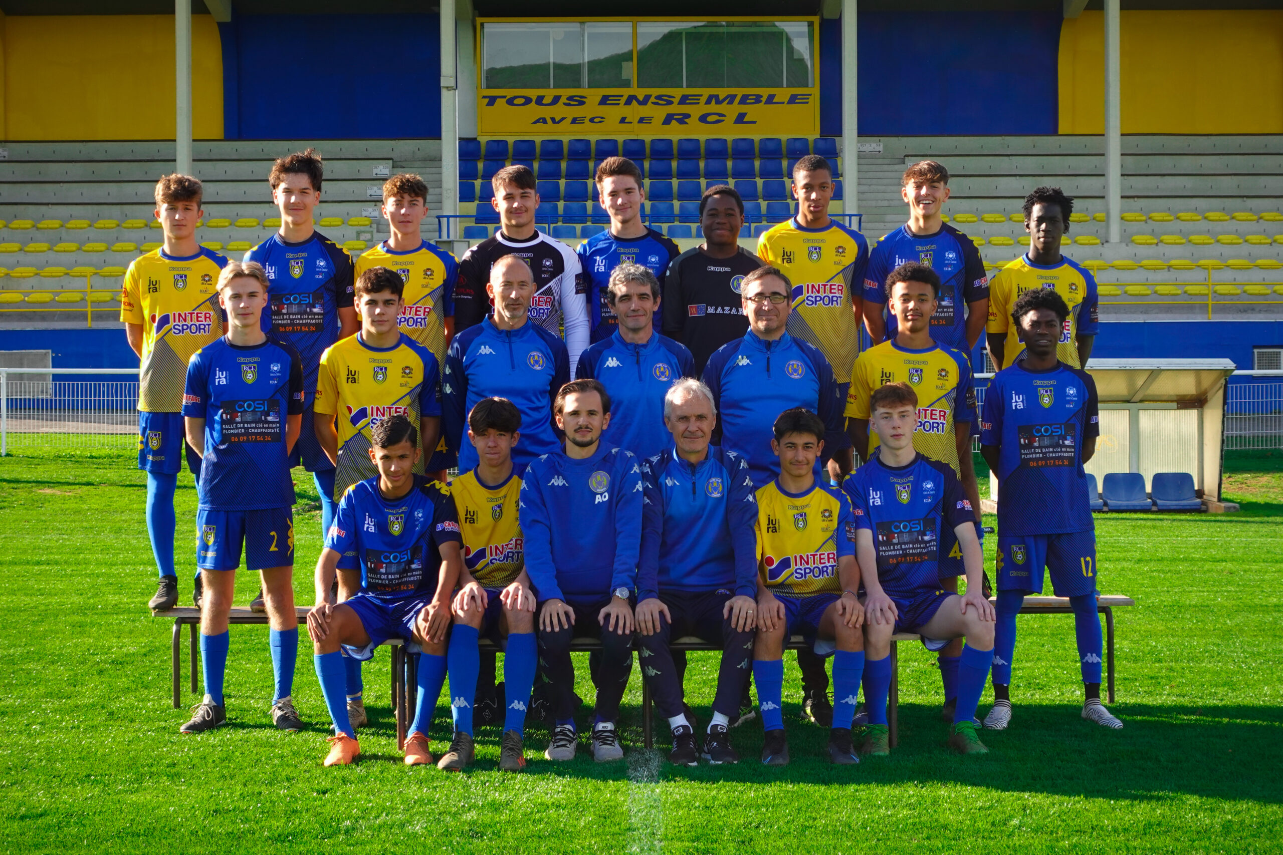 Photo officielle effectif U17 du RC Lons - saison 2022-2023